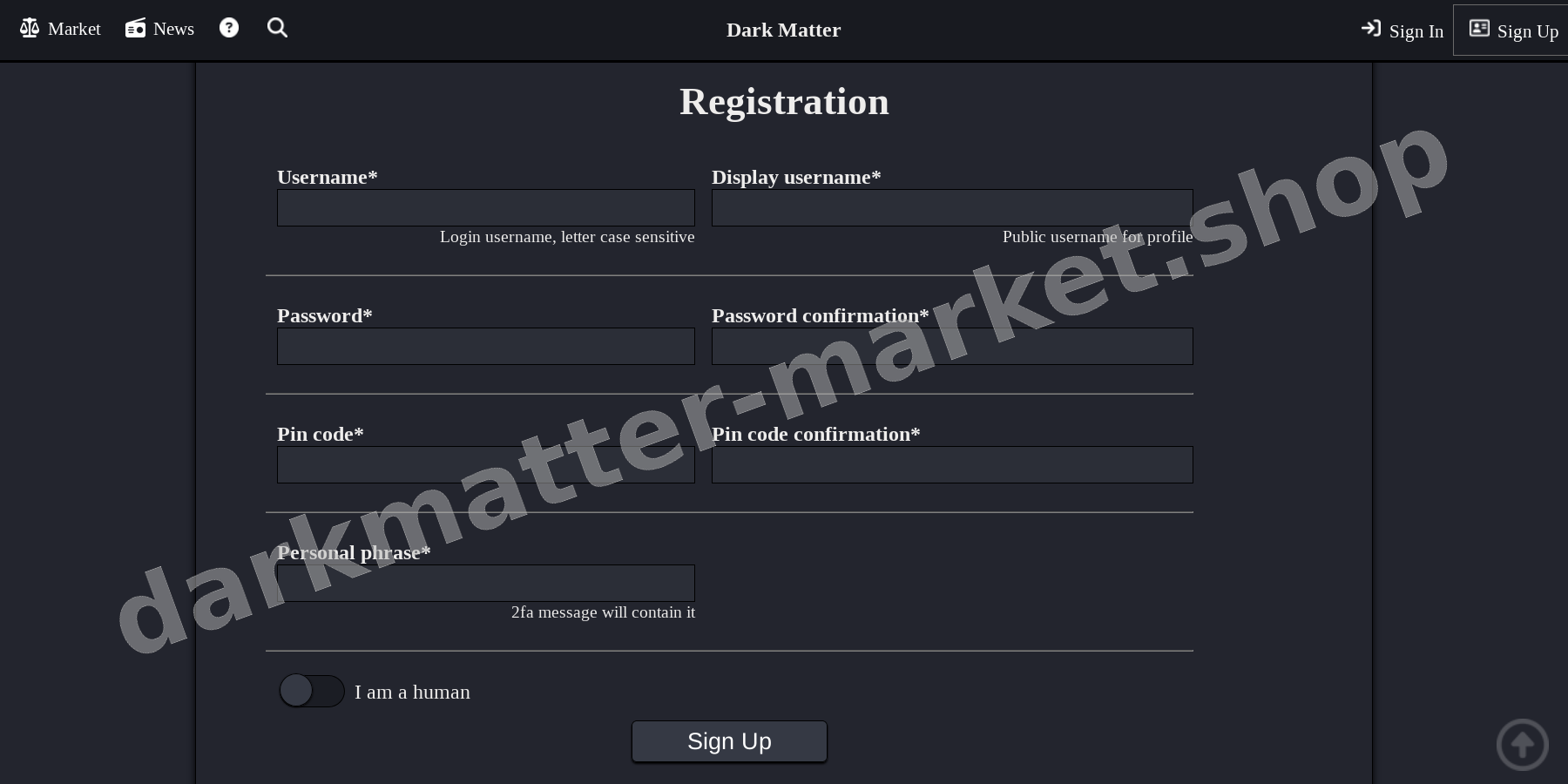 Account Registration Page